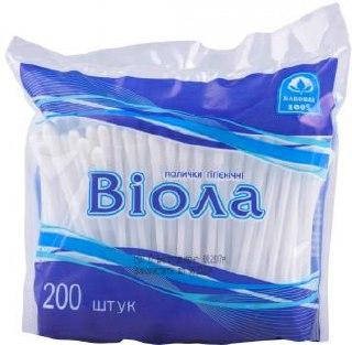 Ватні гігієнічні палички Віола 200 шт